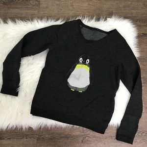 American Eagle sequin penguin sweater